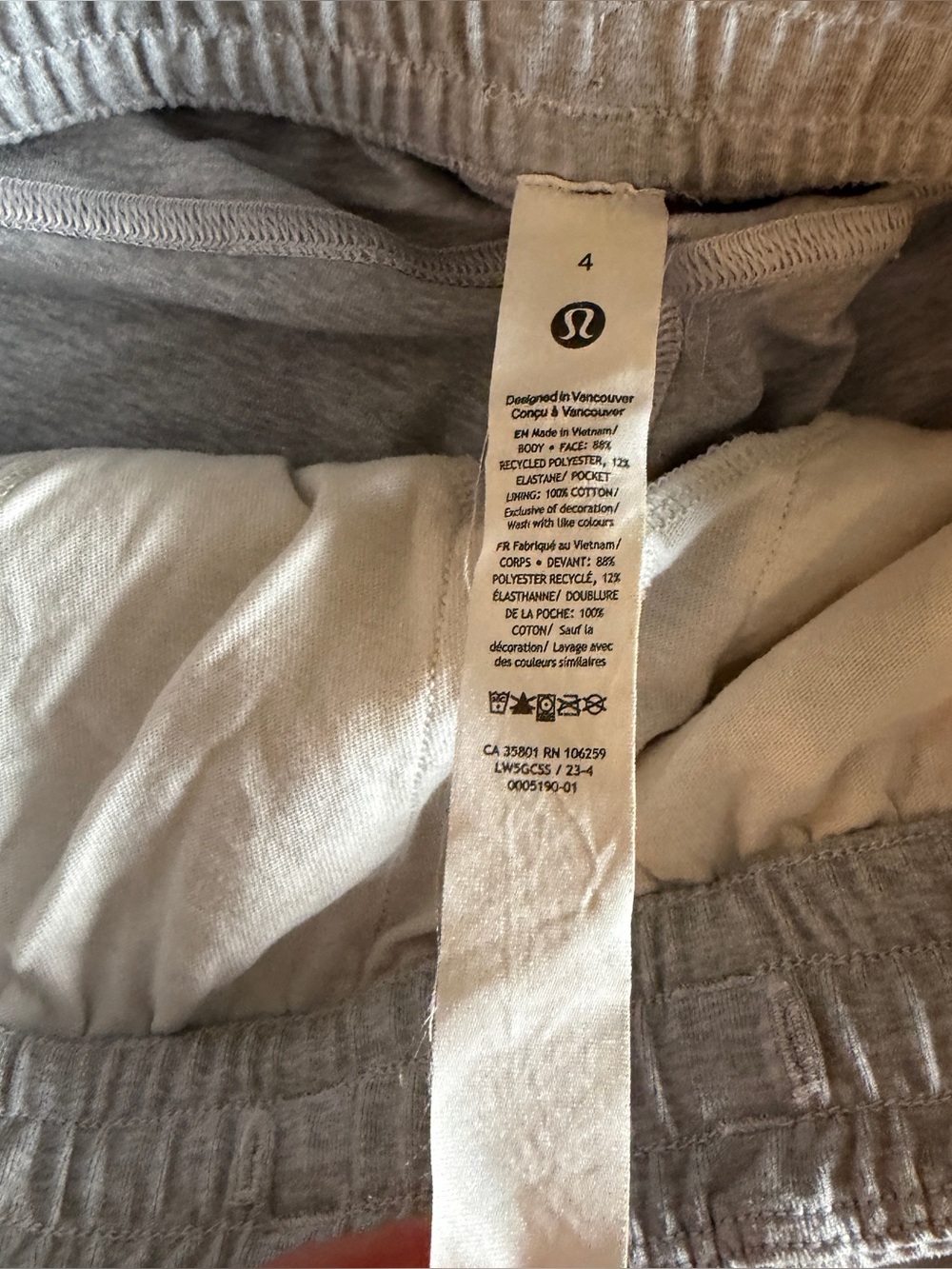 Lululemon Soft Jersey Classic-Fit Mid-Rise Jogger 7/8 Length Grey size 4 - Picture 6 of 9